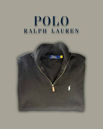 Polo Ralph Lauren Quarter-Zip Pullover  Schwarz, Größe M