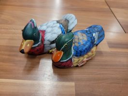 2 bunte Enten aus Keramik L10