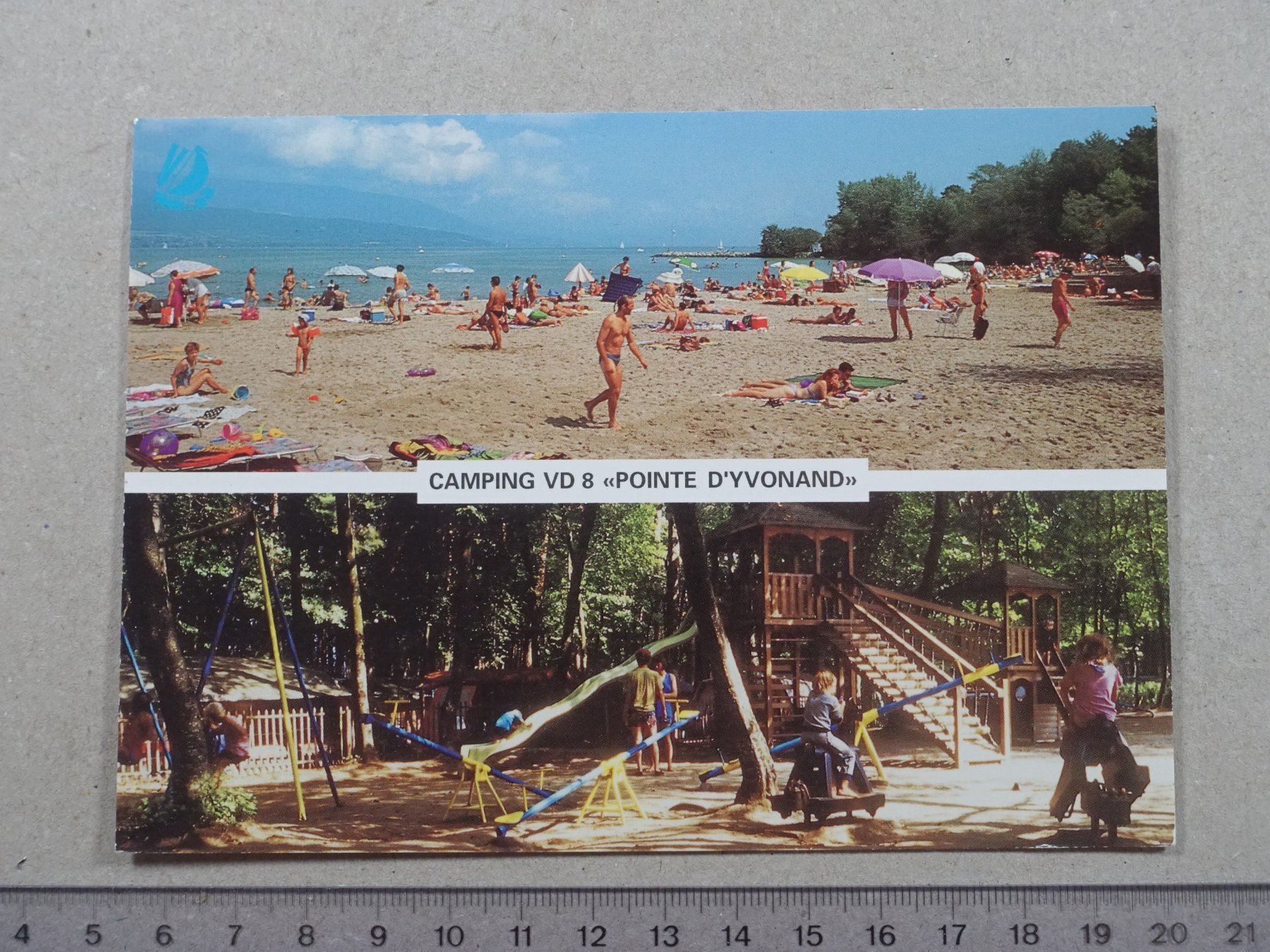 Ansichtskarten: Yvonand, Camping "Pointe d'Yvonand", 1995 – Gebraucht aus Lenzburg von fh1