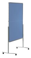 Moderationswand klappbar, filzbespannt blau-grau 150x120cm