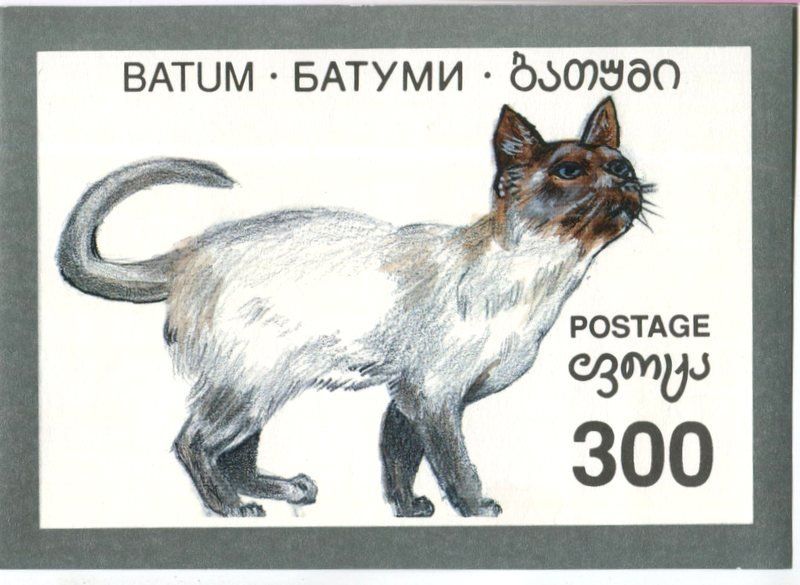 Alle Briefmarken: Block "Katzen". Adscharien. – Neu und originalverpackt aus Basel von Butsch5