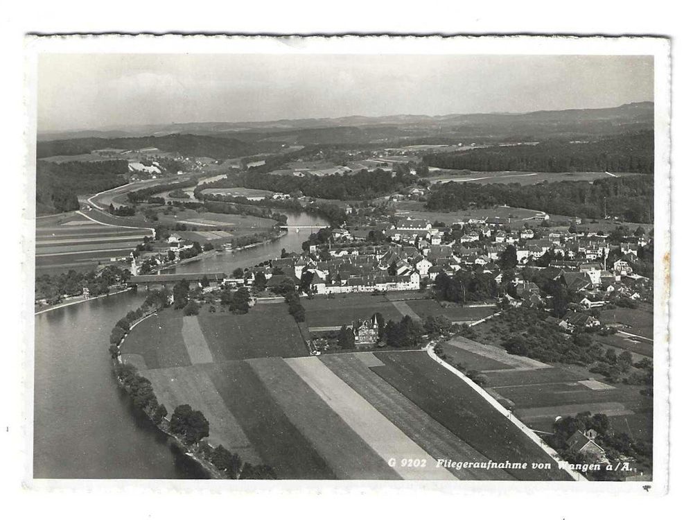 WANGEN a. Aare, Fliegeraufnahme von ALPAR, Bern, ca 1950 (?) (Gebraucht ...