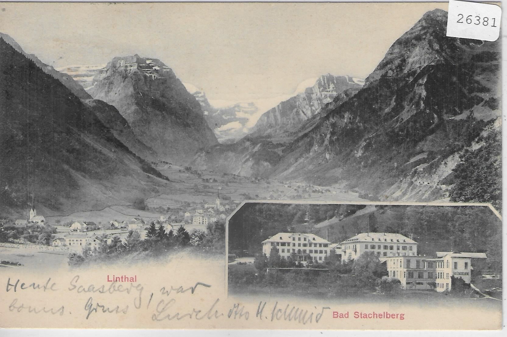 Ansichtskarten: Linthal - Bad Stachelberg – Gebraucht aus Ettingen von Kartenplanet