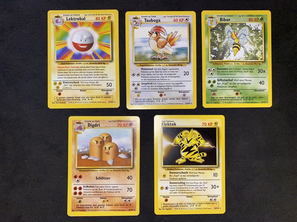 Pokémon Base Set 5 Rares (Gebraucht) in Einsiedeln für CHF 25 – mit ...
