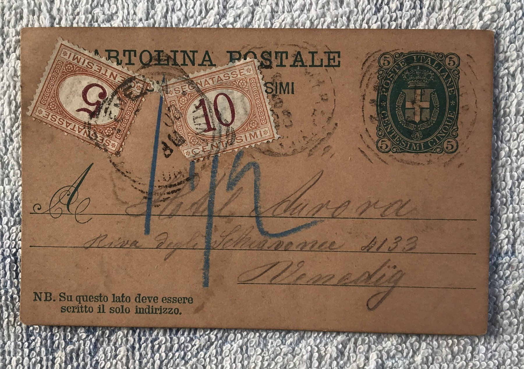 Tutti i francobolli: ALTER BELEG ITALIEN 1903 – Usato da Ostermundigen venduto da Kari1937