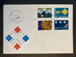 Schweiz 1968 Sonderstempel MUBA Basel Satz Frühjahr