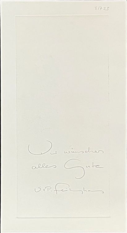 Paul Freiburghaus. Jongleur, Radierung auf weissem Karton. 2