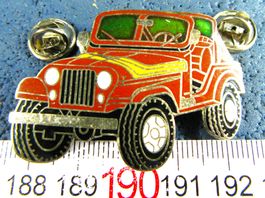 JEEP 2NÄGEL PIN ENAMEL GROSSS 50x35mm TOP-QUALITÄT GROSSS