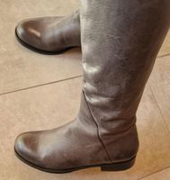 Graue Echtlederstiefel Größe 38