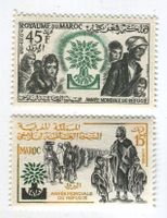 Briefmarken "Flüchtlinge". Marokko.