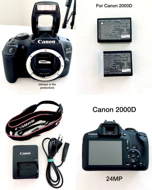 Canon T7 EOS Rebel +2 Batteries +1Chargeur +1Câble +1Collier Kaufen