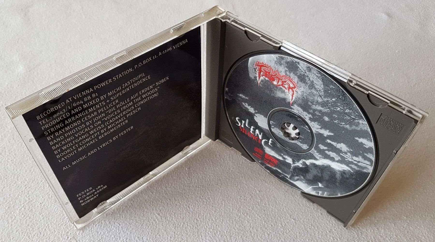 CD: Fester - Silence - 1994 - First Press Austria - Lethal Rec – Usato da Uster venduto da Zardodel 3