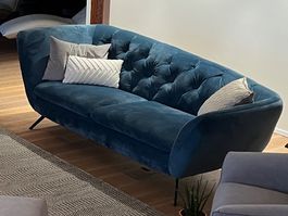 Sofa mit Hocker Velvet wenig gebraucht