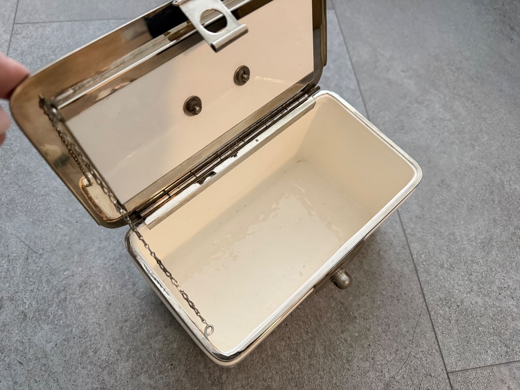 Zuckerdosen: Alte Deckeldose Spritzdekor Vintage Retro – Gebraucht aus Buchs ZH von Sten7 7
