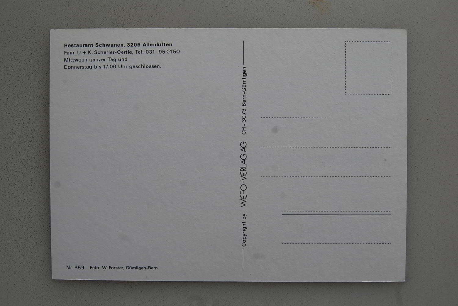Cartoline postali: AK Allenlüften, Restaurant Schwanen – Usato da Rüfenacht BE venduto da Toro06 1