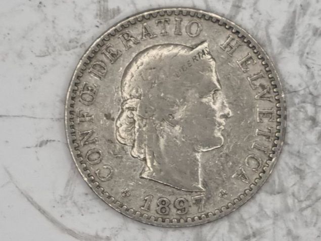 Tutti le monete: 20 rappen 1897 Seltene Jahre – Usato da Bure venduto da chap981