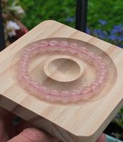 Bracelet en Quartz rose 8mm