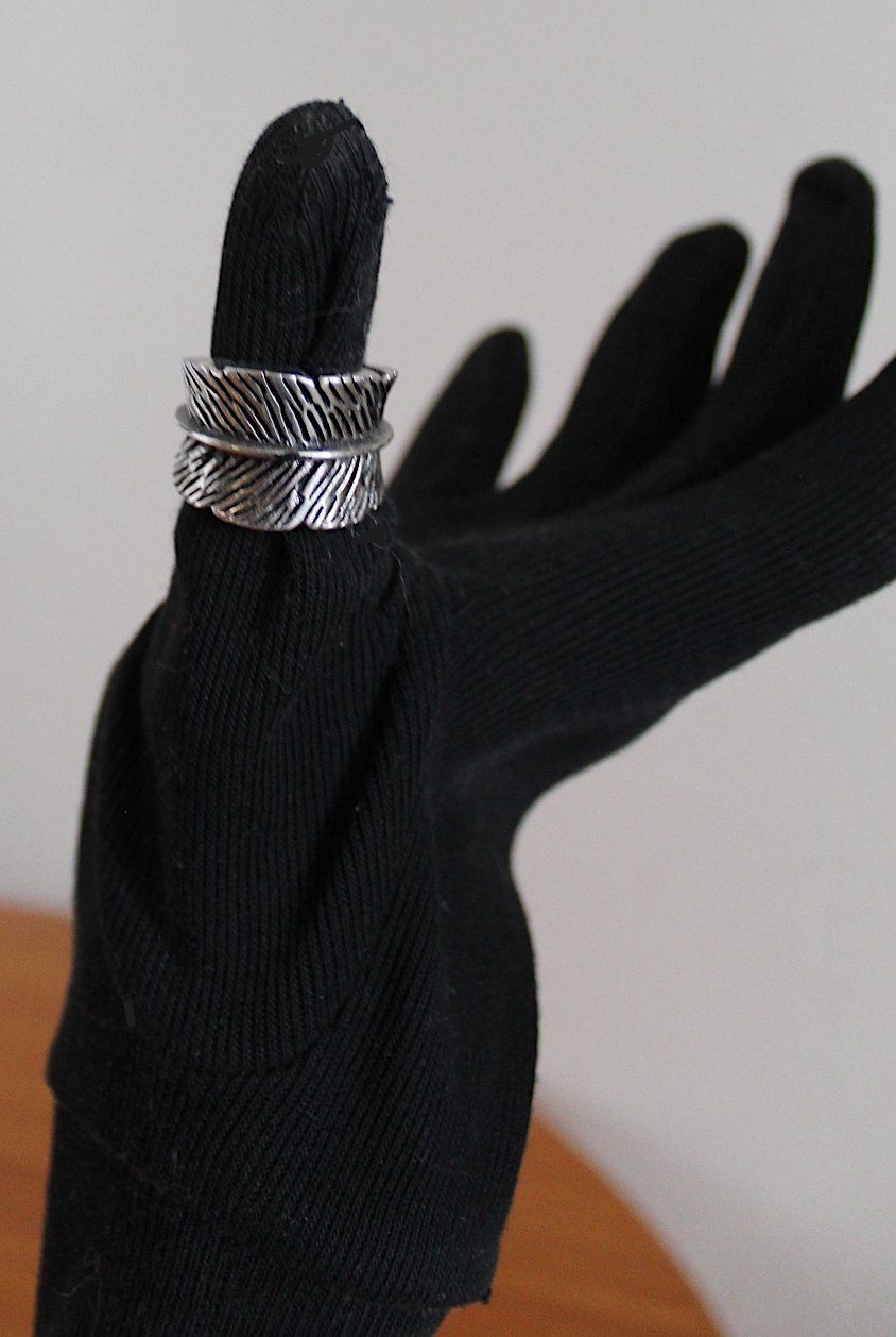 Anelli: Modeschmuck Ring Blatt, – Usato da Locarno venduto da madame-tus-sauds
