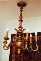 Antique lustre en bois à 6 bras