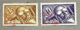 F6 + 7 Roter Stempel Zeppelin  SBK 185.-