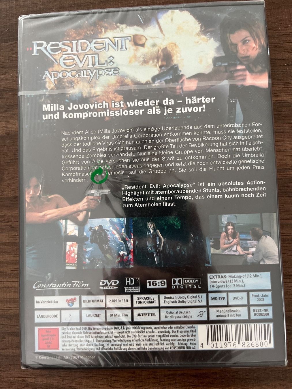 Tutti i DVDs: Resident Evil | Apocalypse (2003) NEU, OVP – Nuovo e nell'imballaggio originale da Sierre venduto da black.box 1