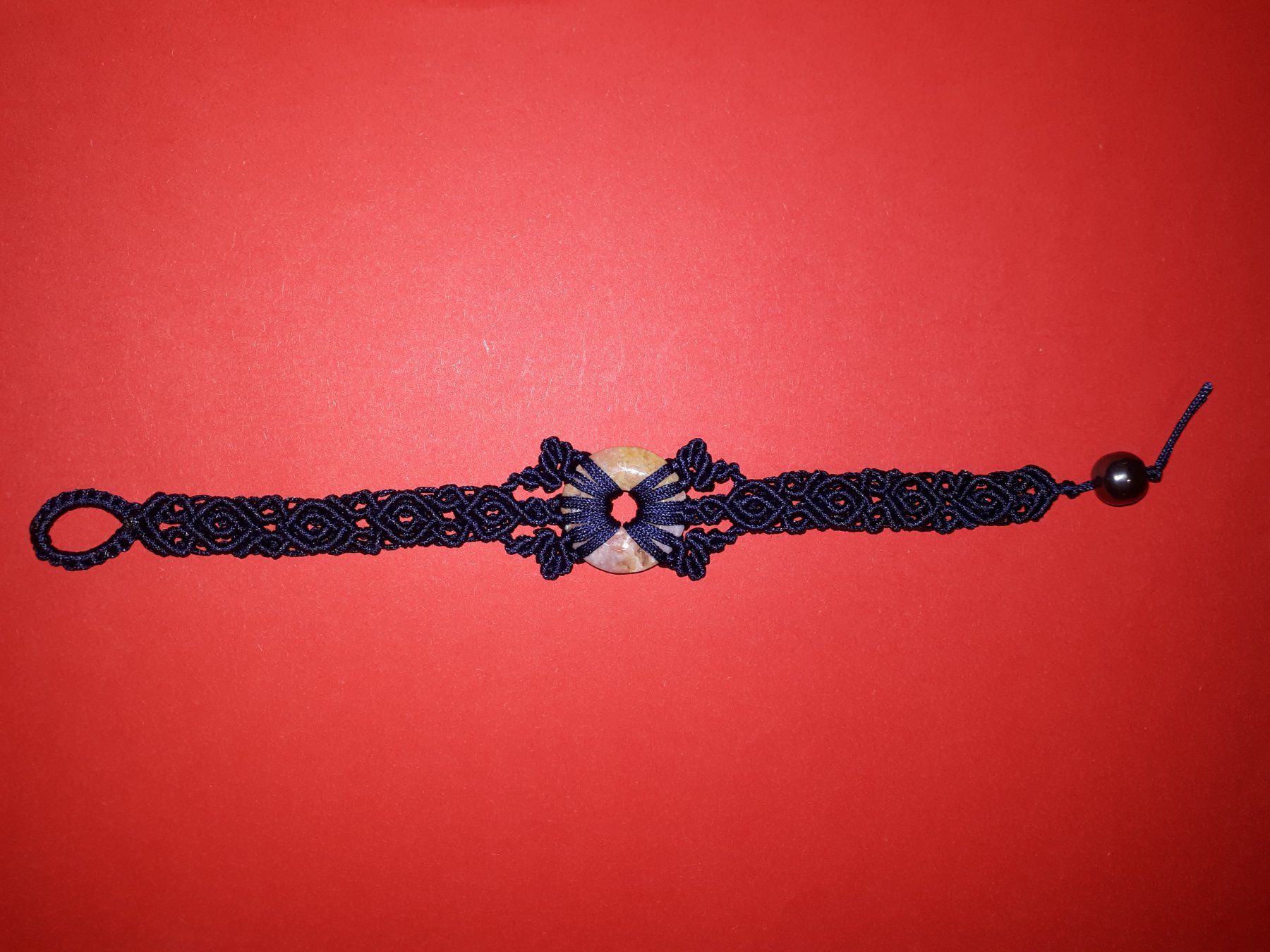 Bracciali & Braccialetti: Makramee Armband mit Pi Stein – Nuovo (secondo la descrizione) da Plagne venduto da Reticulum01 2