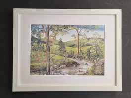 BLÄSS UND ZITA BILD HINTER PASSEPARTOUT MIT RAHMEN