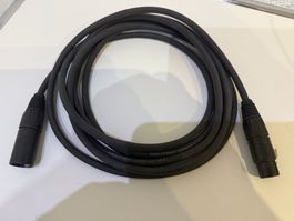 Neutrik, Balanced XLR/M 3P to XLR/F 3P, 3,5 m, schwarz, NEU