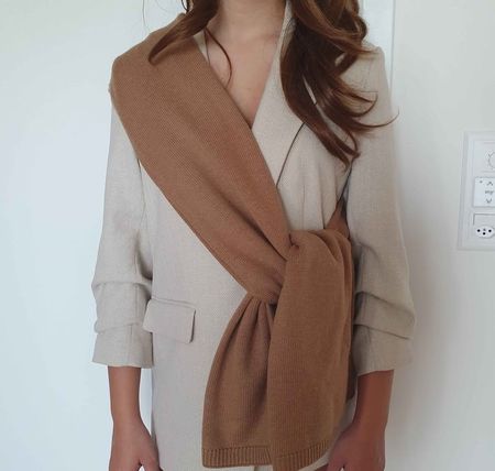 Écharpe en tricot beige GANT UK pour femme, état d'occasion