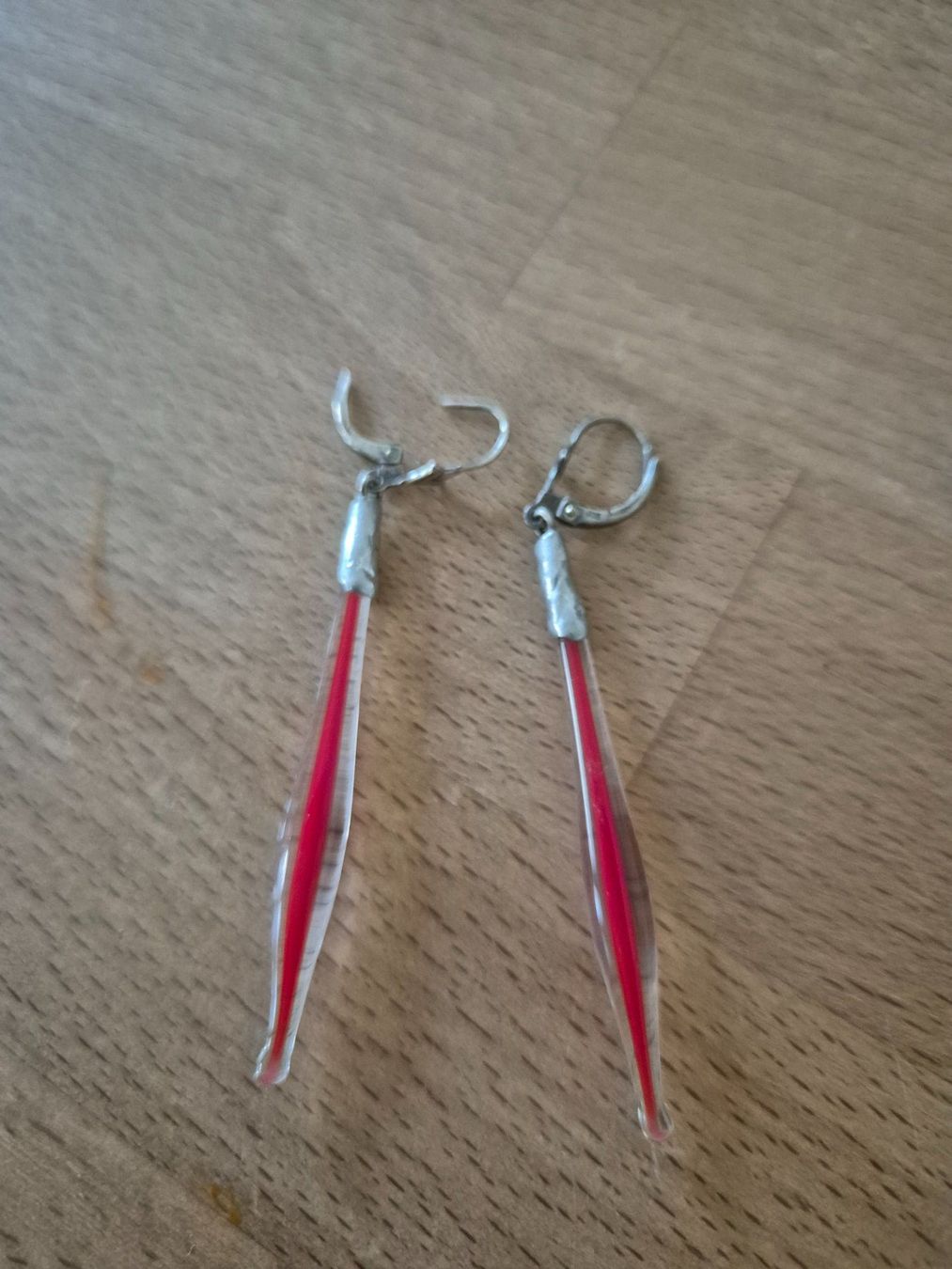 Ohrringe & -stecker: Ohrringe Lang Rot Glas mit Silberverschluss – Gebraucht aus Chur von polly07 2