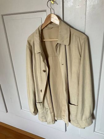 Vintage Wildlederjacke hellbeige