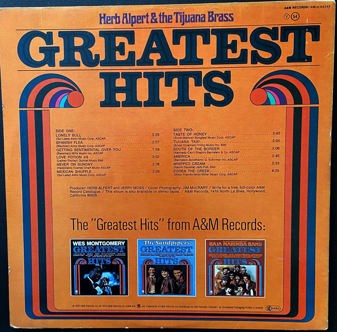 Dischi in vinile: Herb Alpert & the Tijuana Brass- Greatest Hits – Usato da Feldbach venduto da CDF10 1