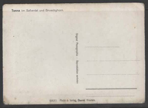 Cartes postales: TENNA im SAFIENTAL  (M – D'occasion à Ruggell par Masescha 1