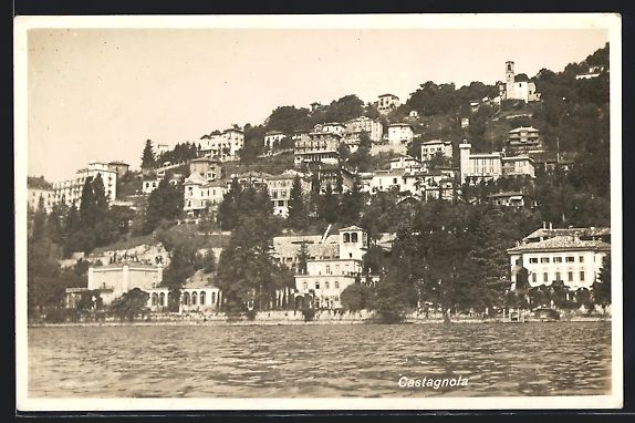 Cartoline postali: AK Castagnola, Blick zum Ort – Usato da Berlin venduto da bartko-reher