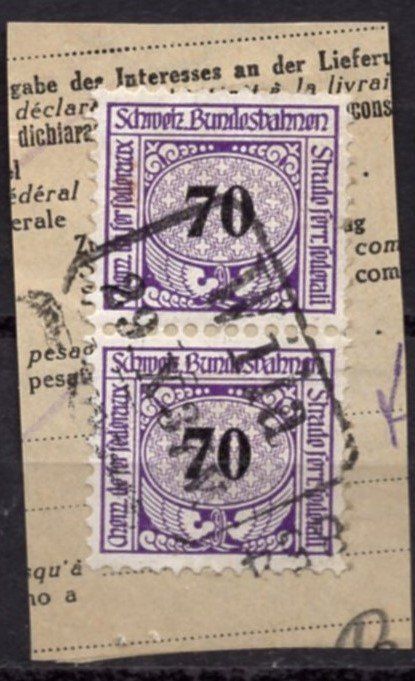Tutti i francobolli: Lot   Eisenbahnmarken  AUSSCHNITTE – Usato da Aarau venduto da kufi44 2