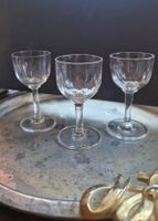 Drei Vintage Sherrygläser geschliffen top Zustand England