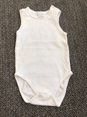 Weisses Baby Body, Smile, Gr. 62/68