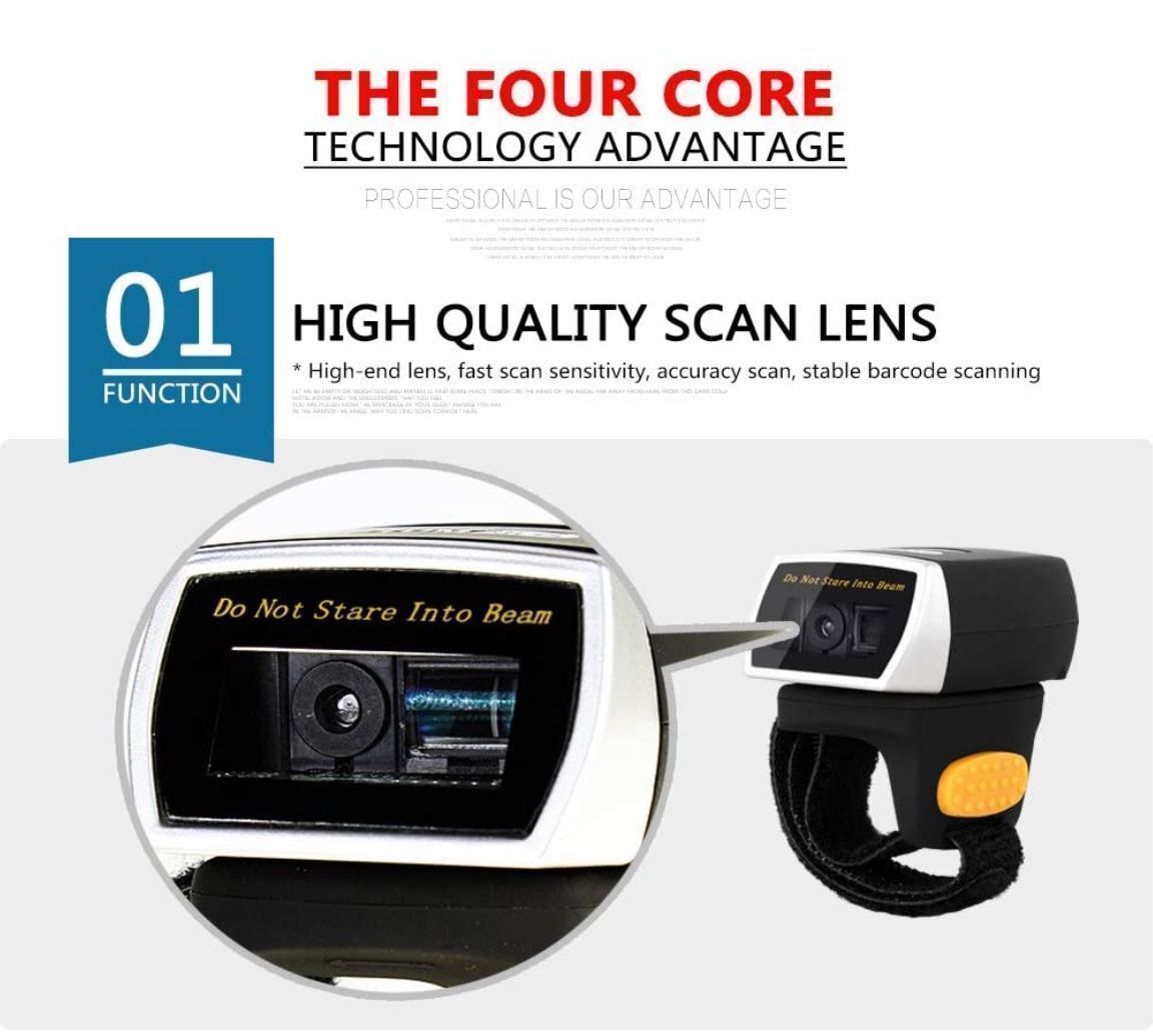 Scanner: Bluetooth-Ring-Barcode-Scanner Tragbar – Neu und originalverpackt aus Bülach von StoreInShop.com 1