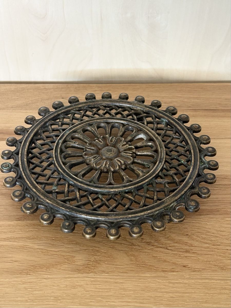 Sottobicchieri: Massiver Messing Untersetzer 19 cm Vintage – Usato da Wettingen venduto da Mmccl 8