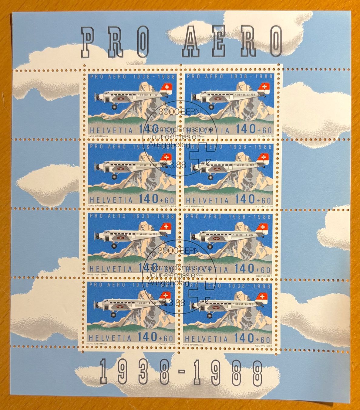 Tutti i francobolli: Timbres suisses 1988 Pro Aero – Usato da Lausanne venduto da Cabessa
