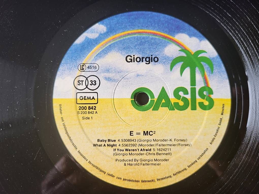 Vinyles: Giorgio (Moroder) - E=MC² - Vinyl LP - 1979 – D'occasion à Wilen b. Wollerau par 4banger 2