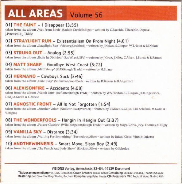 CD: All Areas Volume 56 F15 – Usato da Sessa venduto da fraenklishop 1