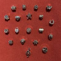 Perles charms argentées