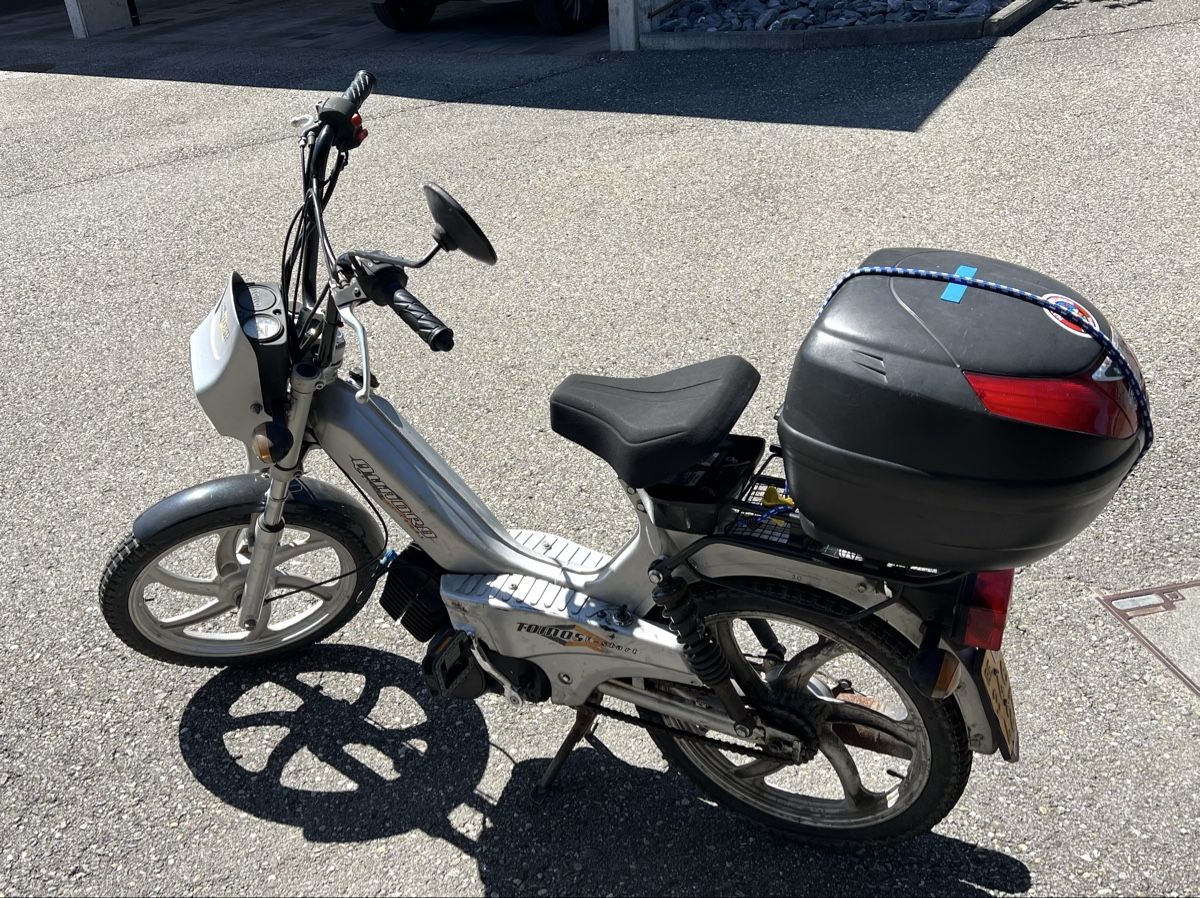 Tomos Mofas: TOMOS Quadro Mofa mit Topcase, silberfarbig – Gebraucht aus Ursenbach von Wegi8