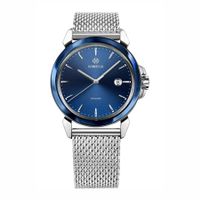 🇨🇭 Jowissa Uhr Mesh LeWy 3 Swiss Made Herrenuhr Blau NEU