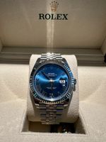 Rolex Datejust Uhr blaues Zifferblatt Full set 2022