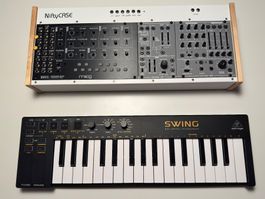 MOOG Mavis, Keyboard, Nifty-Case, 2 Mods, viel Zubehör