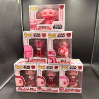 Funko Pop! Star Wars Valentine 6er Set Grogu Mando Rey Leia