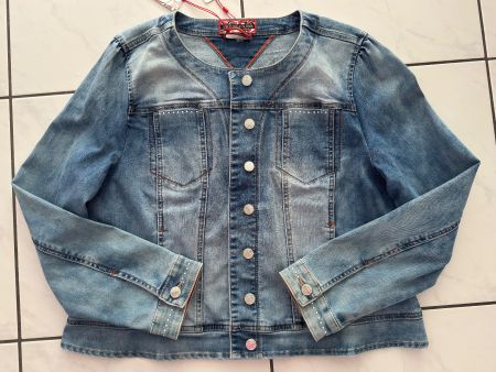 Street One kurze leichte Jeans Denim Jacke 44 XL mit Nieten
