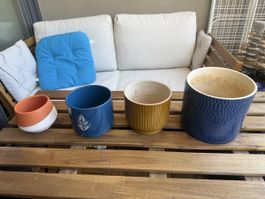 Blumentopf 4 stück verschiedene Farben und Grössen